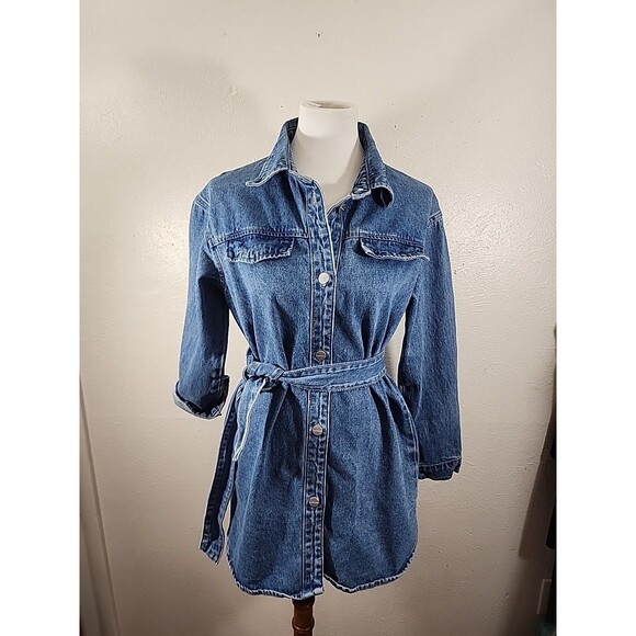 Superdown Kelsie Dress In Denim Size Small - Picture 1 of 10